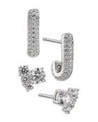 Nadri Frost Earrings, Set Of 3