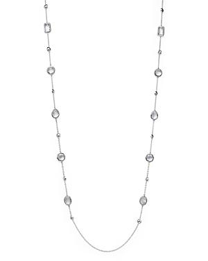Ippolita Sterling Silver Rock Candy Medium Stone With Beads Station Necklace In Clear Quartz, 42