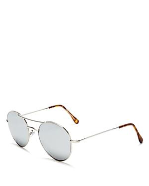 Illesteva Mirrored Hester Round Sunglasses, 50mm