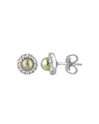 Majorica Halo Simulated Pearl Stud Earrings