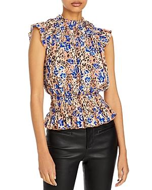 Ramy Brook Amelia Printed Mock Neck Top