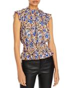 Ramy Brook Amelia Printed Mock Neck Top