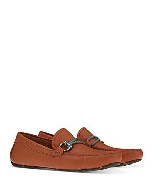 Salvatore Ferragamo Men's Front Leather Driver Loafers