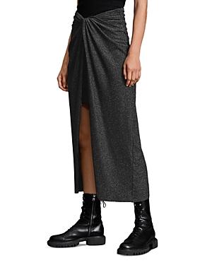 Allsaints Sami Metallic Midi Skirt