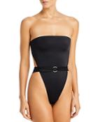 Joues De Sable Amanda Cutout Strapless One Piece Swimsuit