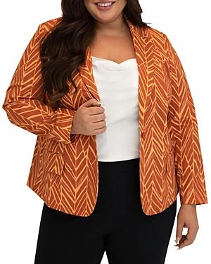 Maree Pour Toi Plus Printed Blazer