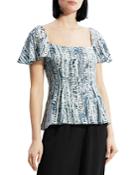 Theory Godet Cascade Silk Top