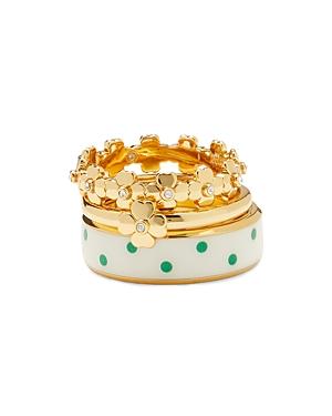 Kate Spade New York Heritage Spade Flower Stacked Ring Set