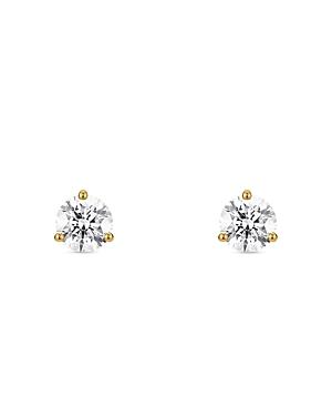 Lightbox Jewelry Lab-grown Diamond Brilliant Solitaire Stud Earrings In 10k Yellow Gold, 0.5 Ct. T.w.