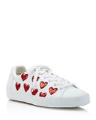 Ash Nikita Sequin Heart Lace Up Sneakers