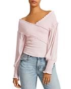 Bb Dakota Smock & Fire Ruched Long Sleeve Top