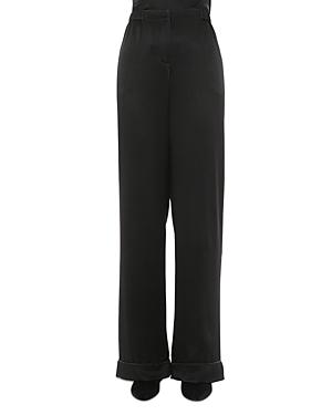 Alberta Ferretti Satin Cuffed Pants