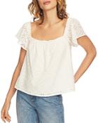 1.state Square-neck Eyelet Top