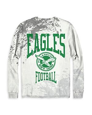Junk Food Philadelphia Eagles Long Sleeve Tie Dye Crewneck Tee