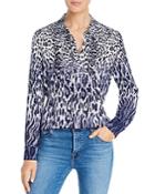 Elie Tahari Leopard Print Ombre Shirt