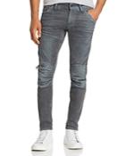 G-star Raw 5620 3d Knee-zip Skinny Jeans In Dark Aged Cobler