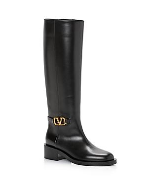 Valentino Garavani Women's Vlogo Pull On Riding Boots