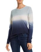 Minnie Rose Crewneck Dip-dyed Cashmere Sweater