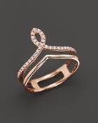 Diamond Midi Ring In 14k Rose Gold, .13 Ct. T.w.