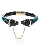 Alexis Bittar Crystal Encrusted Panther Chain Cuff
