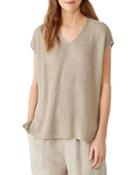 Eileen Fisher V Neck Organic Linen Tunic