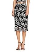 J.o.a Embroidered Lace Pencil Skirt - 100% Exclusive