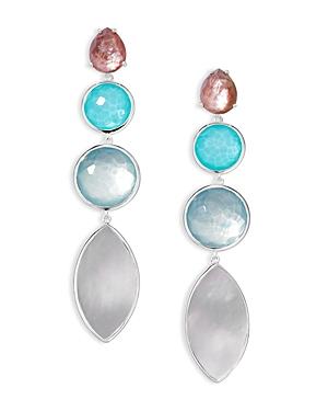 Ippolita Sterling Silver Wonderland Multi Stone Linear Drop Earrings