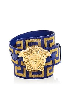Versace Men's Medusa Buckle Woven Belt