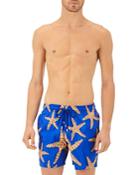 Vilebrequin Sand Starlet Printed Regular Fit Swim Trunks