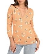 Daniel Rainn Printed Split Neck Sweater