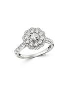 Bloomingdale's Cluster Diamond Halo Ring In 14k White Gold, 1.0 Ct. T.w. - 100% Exclusive