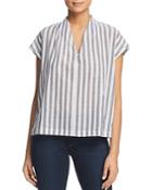 Kenneth Cole Striped Boxy Top