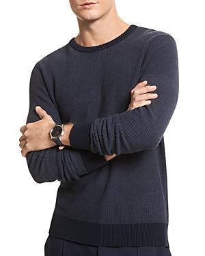 Michael Kors Cotton Blend Textured Knit Regular Fit Crewneck Sweater
