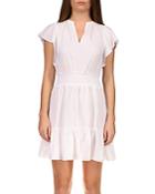 Michael Michael Kors Flutter Sleeve Smock Waist Dress
