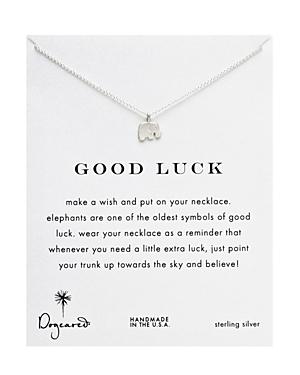 Dogeared Sterling Silver Good Luck Elephant Necklace, 18