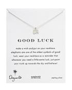 Dogeared Sterling Silver Good Luck Elephant Necklace, 18