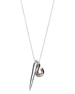 Alexis Bittar Lucite Spike & Hook Pendant Necklace