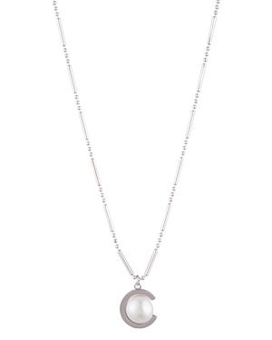 Carolee Cultured Freshwater Pearl C Pendant Necklace, 16