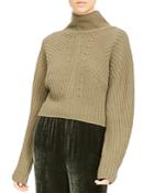 Theory Sculpted Knit Cropped Sweater
