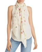 Tory Burch Tory Text Oblong Scarf