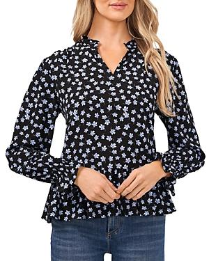 Cece Brooke Ditsy Floral Peplum Top