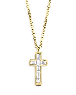 Moon & Meadow 14k Yellow Gold Diamond Cross Pendant Necklace, 18 - 100% Exclusive