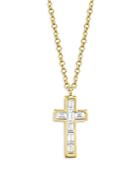 Moon & Meadow 14k Yellow Gold Diamond Cross Pendant Necklace, 18 - 100% Exclusive