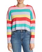 Honey Punch Striped Cropped Sweater