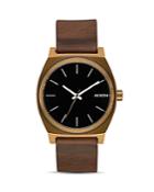 Nixon Time Teller Brown Leather Watch, 37mm