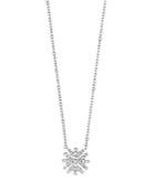 Bloomingdale's Diamond Snowflake Pendant Necklace In 14k White Gold, 0.10 Ct. T.w. - 100% Exclusive