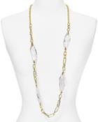 Alexis Bittar Lucite Station Link Chain Necklace, 40