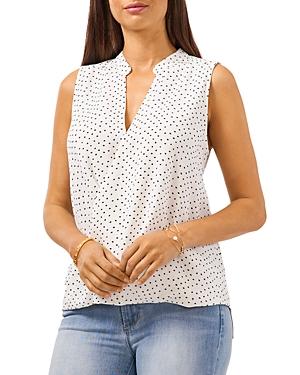 Vince Camuto Dot Print Foldover Blouse