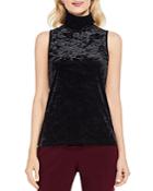 Vince Camuto Turtleneck Crushed Velvet Top