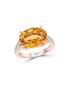Bloomingdale's Citrine & Diamond Ring In 14k Rose Gold - 100% Exclusive